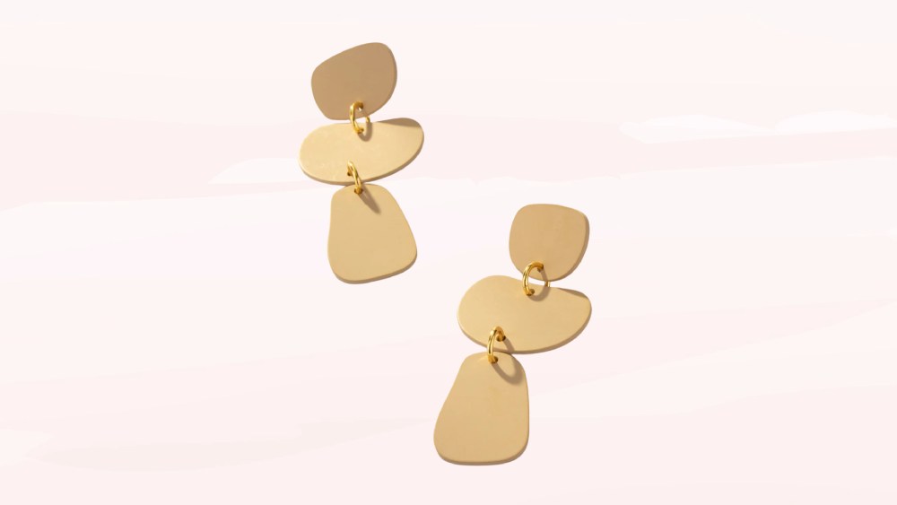 Minimalist gold nudist earrings