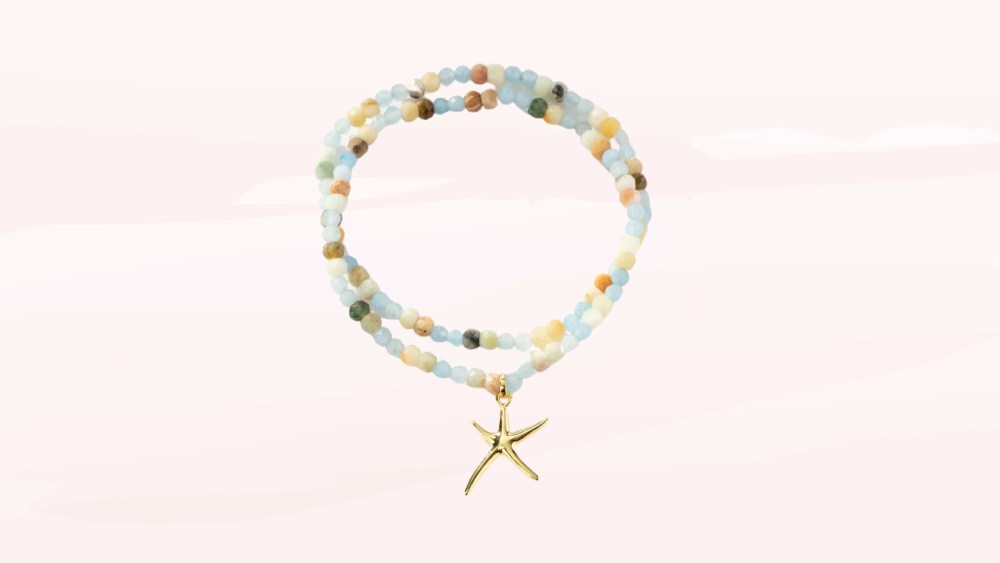 Beaded bracelet with starfish charm