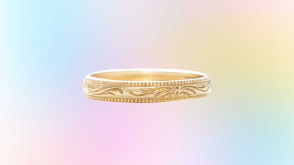 vintage-inspired solid gold ring