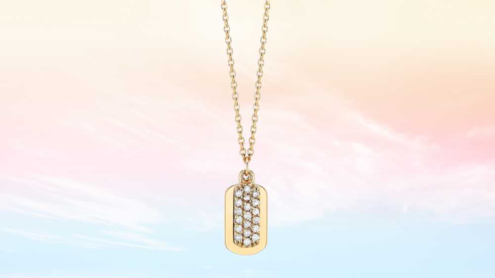 Pavé 3 Row Tag Pendant