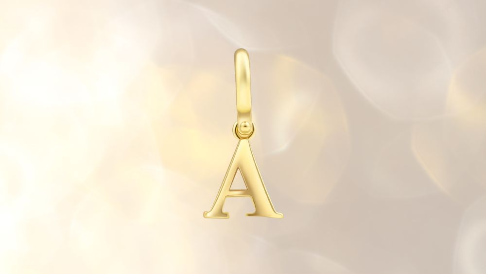 18k Gold-Platted Letter Charm
