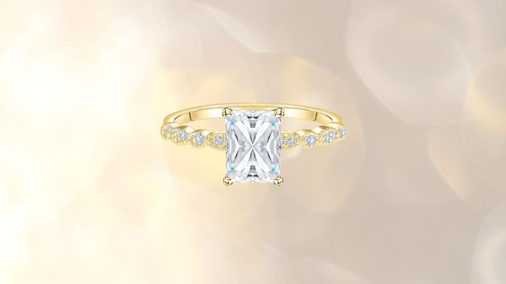 Radiant Cut Ring Vintage Inspired