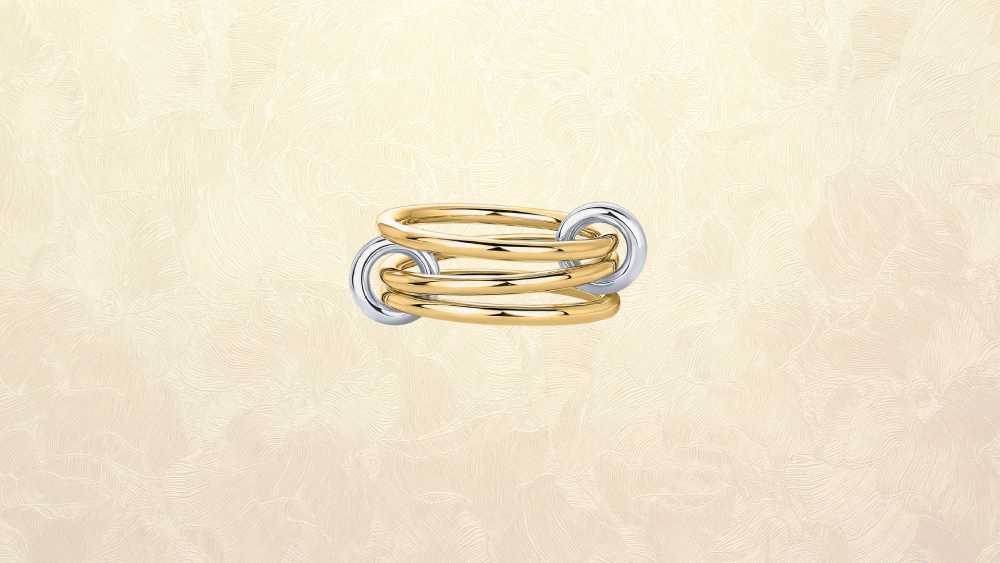 Two toned interlocked rings