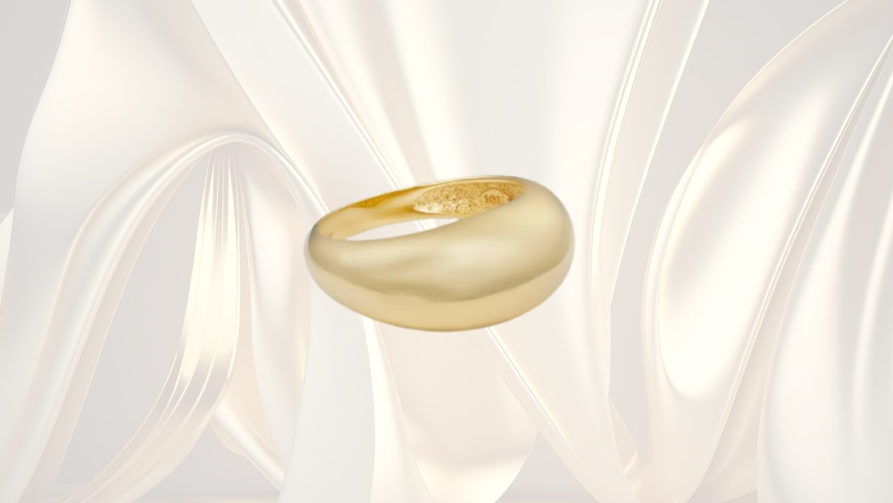 Dome Ring is handcrafted in 10k gold