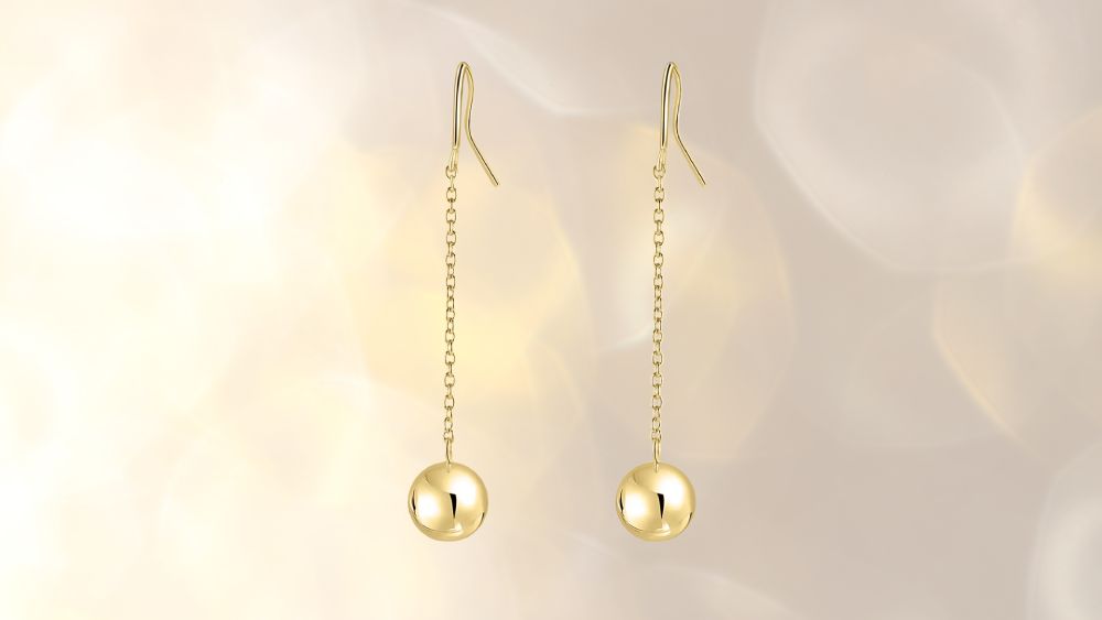 Shiny dainty chain earrings