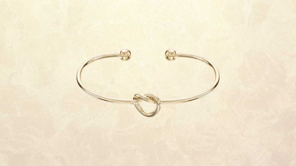 Gold knot bangle