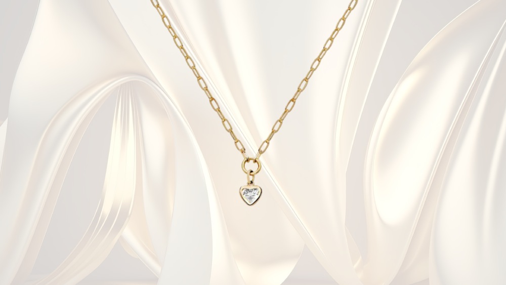 Heart Shape Diamond Necklace