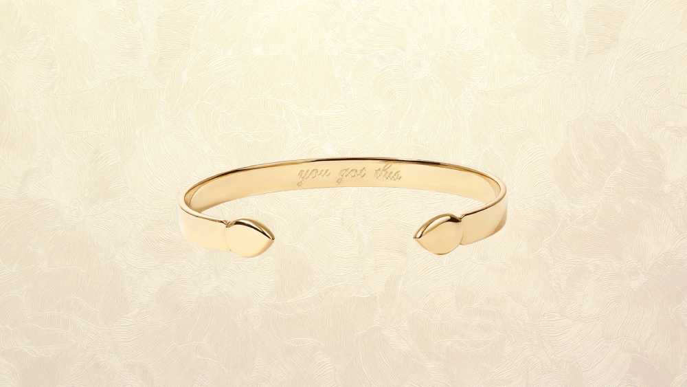 Mantra gold bangle