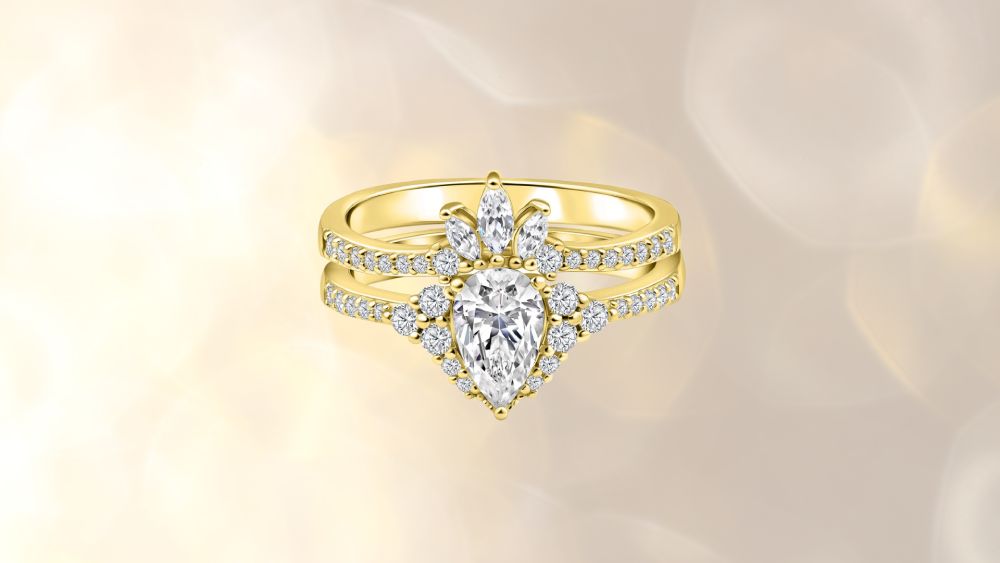 1 carat pear-cut engagement ring