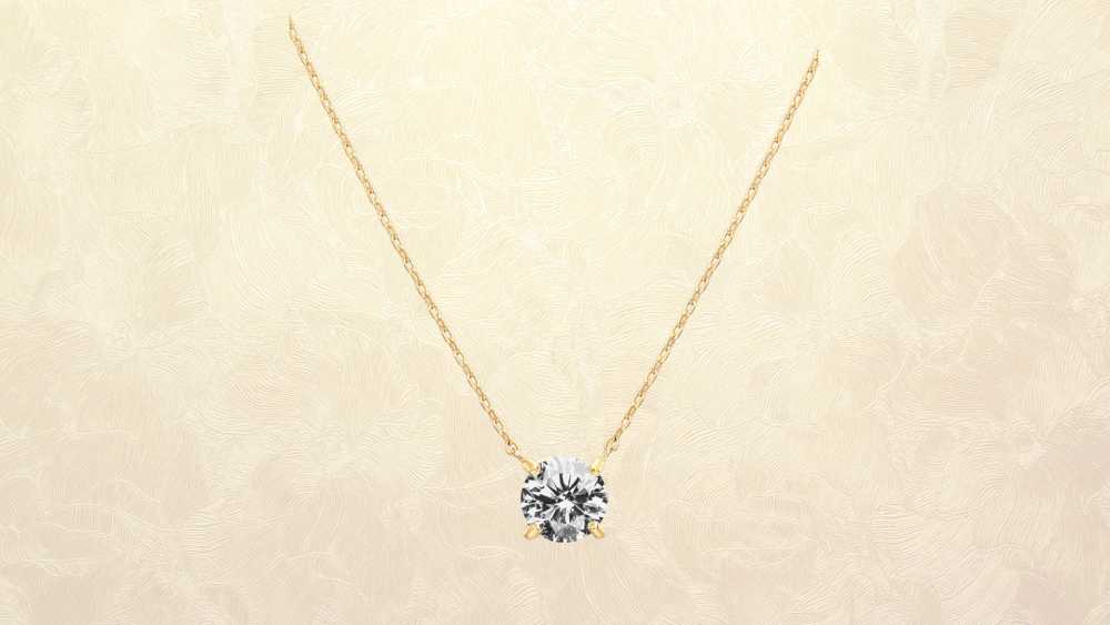 Swarovski gold necklace