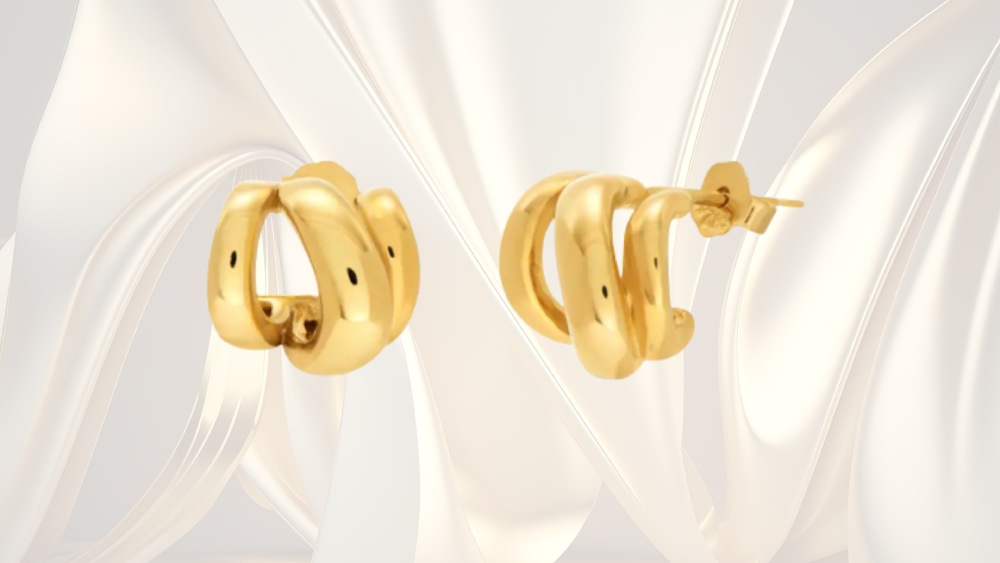 Luxurious Small Billow Earrings