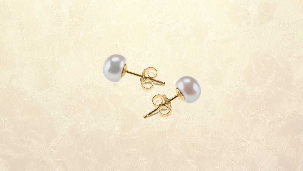 Pearl stud earrings