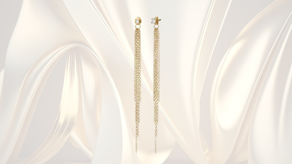 Mimosa Long Tassel Single Stud