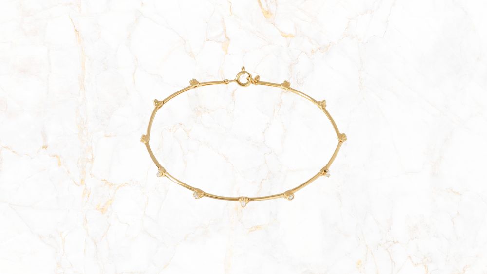 Marquise solitaire tennis diamond bracelet sparkle