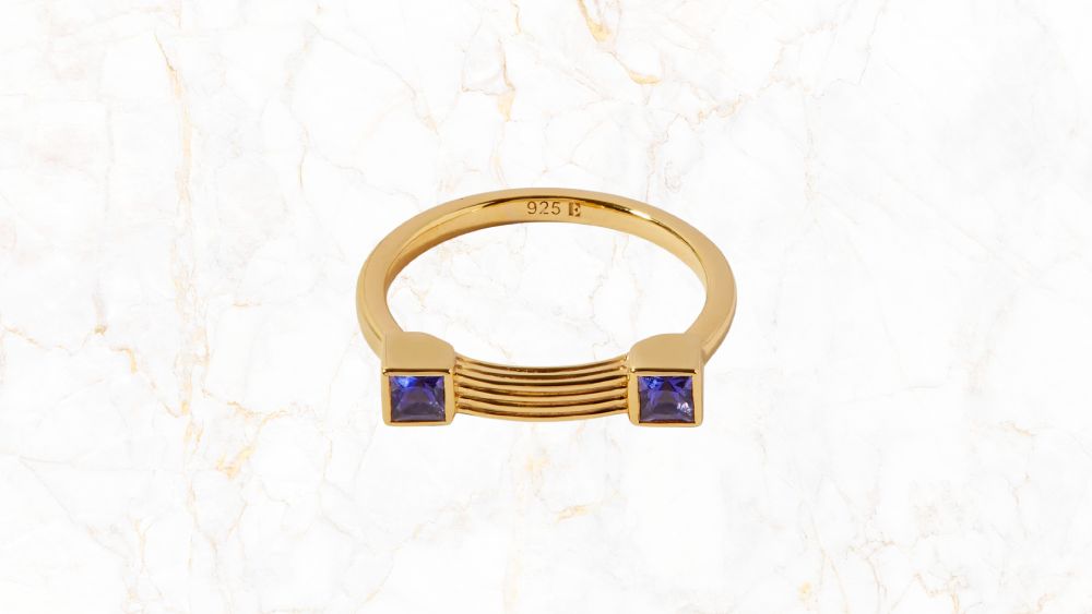 Balance Iolite ring with calming energy